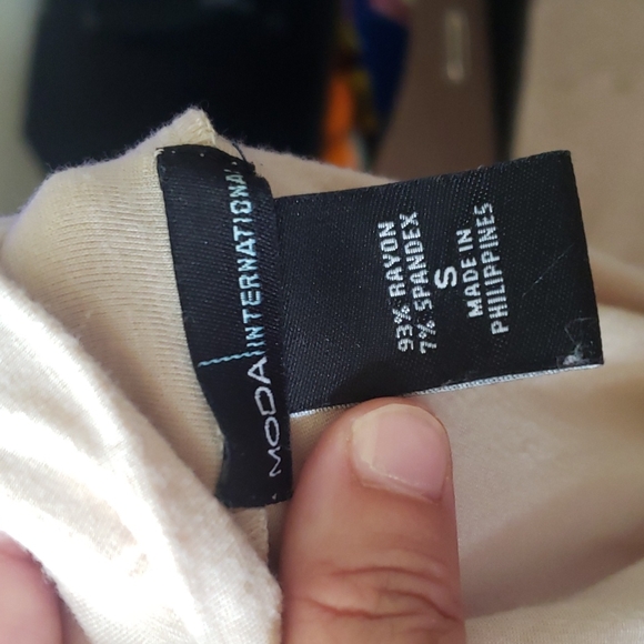 Moda International s button up mockneck sexy stretchy cap sleeve - Picture 7 of 9